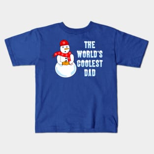 World's Coolest Dad White Text Kids T-Shirt